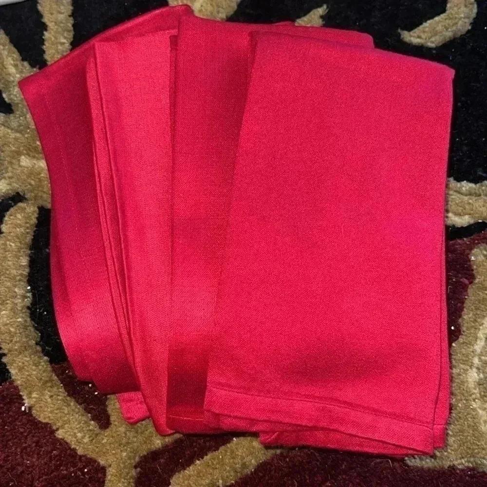 Lipstick Red Cloth Napkins Set of 4 Cotton Blend Every Day Use Holidays